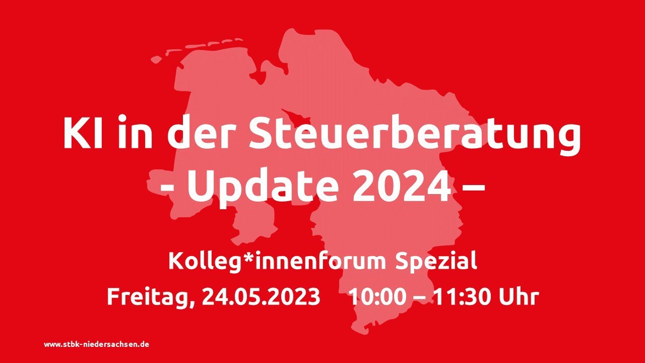 Kolleg*innenforum Spezial „KI in der Steuerberatung - Update 2024“