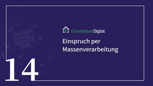 Tutorial 14 - Einspruch per Massenverarbeitung in GrundsteuerDigital